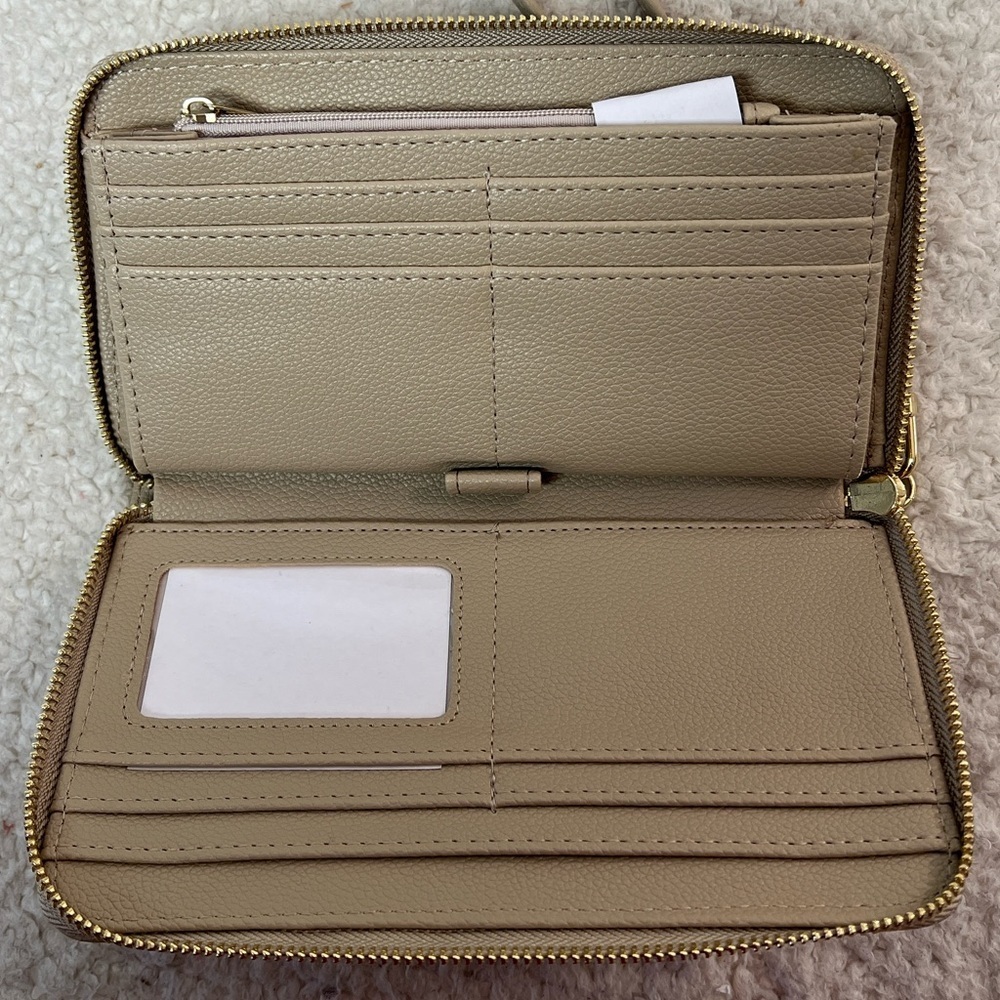 Steve Madden Taupe Pebble Wristlet Clutch - Picture 8 of 12